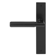 Lumina Plain Lever Longplate Passage Set Matt Black