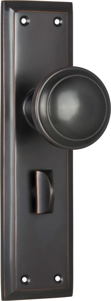 Door Knob Milton Privacy Pair Antique Copper