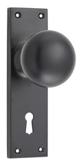 Door Knob Victorian Lock Pair Matt Black