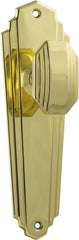 Door Knob Elwood Art Deco Latch Pair Polished Brass
