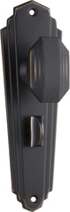 Door Knob Elwood Art Deco Privacy Pair Antique Copper