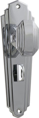 Door Knob Elwood Art Deco Privacy Pair Chrome Plated