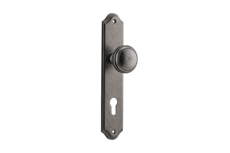Door Knob Paddington Shouldered Euro Distressed Nickel