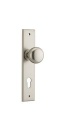 Door Knob Cambridge Chamfered Euro Satin Nickel