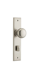 Door Knob Cambridge Chamfered Privacy Satin Nickel