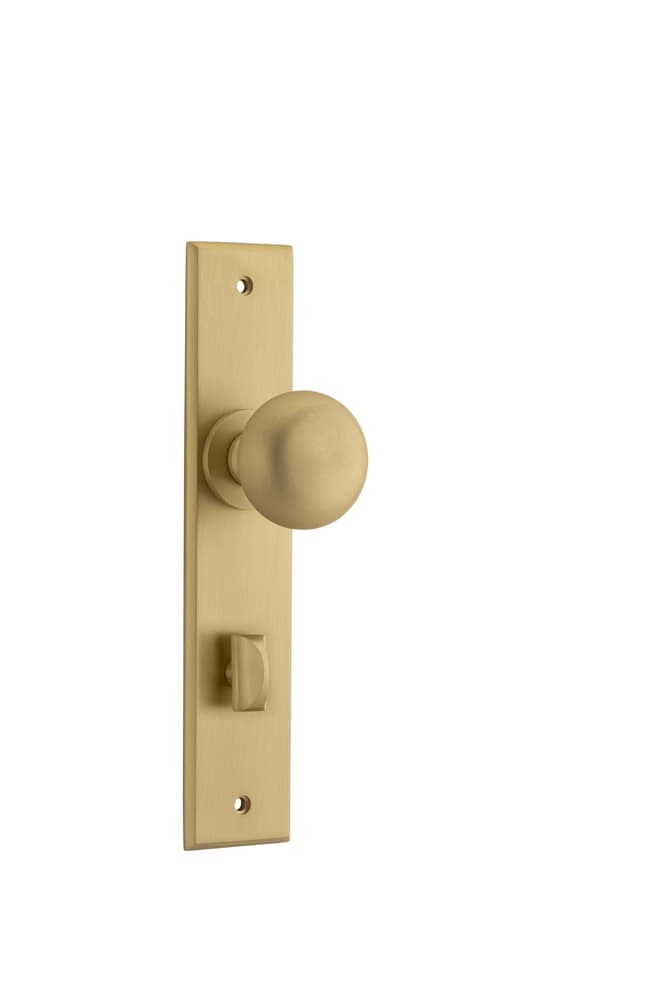 Door Knob Cambridge Chamfered Privacy Brushed Brass