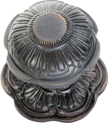 Centre Door Knob Ornate Antique Copper