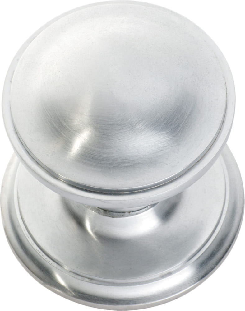 Centre Door Knob Round Satin Chrome