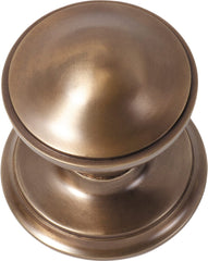 Centre Door Knob Round Antique Brass