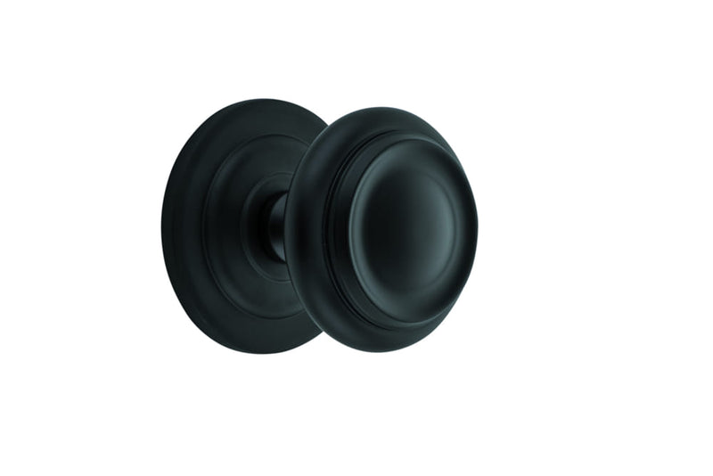 Centre Door Knob Sarlat Matt Black
