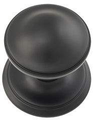 Centre Door Knob Round Matt Black