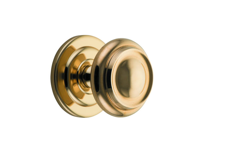 Centre Door Knob Sarlat Polished Brass