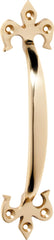 Pull Handle Fleur-de-lis Polished Brass 165mm