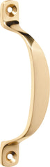 Pull Handle Offset Polished Brass 100mm