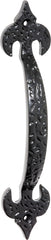 Pull Handle Iron Fleur-de-lis Matt Black 175mm