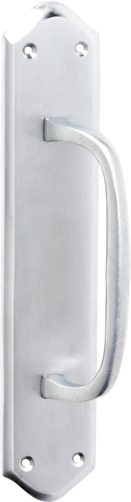Pull Handle Offset Backplate Satin Chrome