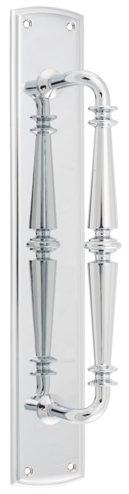 Pull Handle Sarlat Backplate Polished Chrome 380mm