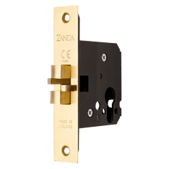 Zanda Sliding Mortice Lock Euro Satin Brass Claw Type 57mm