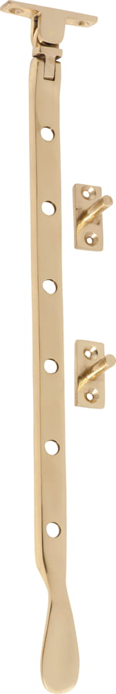 Casement Stay Base Fix Large Polished Brass