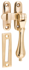 Casement Fastener Teardrop Long Throw Polished Brass