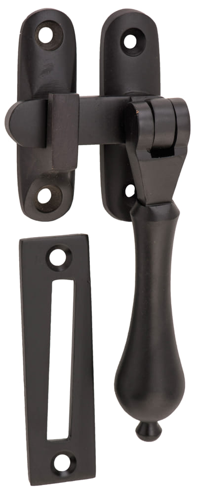 Casement Fastener Teardrop Long Throw Matt Black