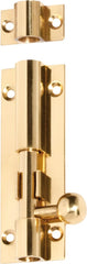 Barrel Bolt Polished Brass 75mm