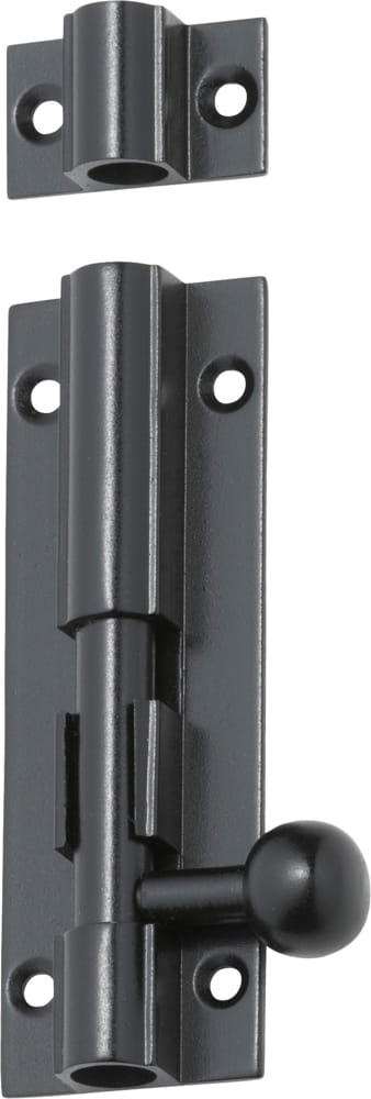 Barrel Bolt Matt Black 75mm