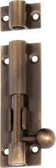Barrel Bolt Antique Brass 75mm