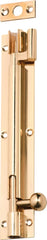 Barrel Bolt Offset Polished Brass 150mm