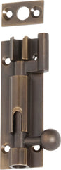 Barrel Bolt Offset Antique Brass 75mm