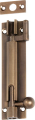 Barrel Bolt Offset Antique Brass 100mm