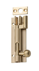 Barrel Bolt Offset Satin Brass 75mm