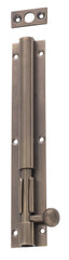 Barrel Bolt Long Throw Antique Brass 150mm