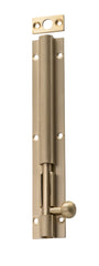 Barrel Bolt Long Throw Satin Brass 150mm