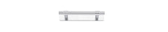 Cabinet Pull Helsinki With Backplate Brushed Chrome 96mm