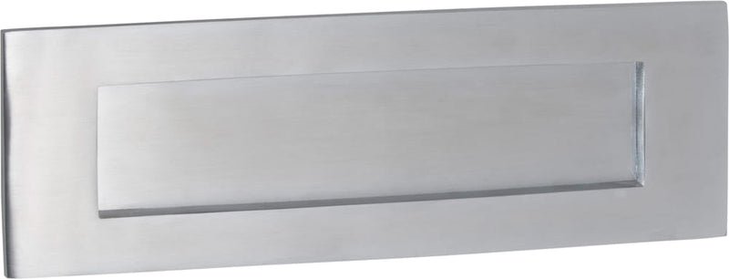 Letter Plate Satin Chrome 300 x 100mm
