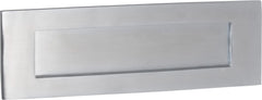 Letter Plate Satin Chrome 300 x 100mm
