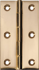 Hinge Fixed Pin Polished Brass H89xW50mm