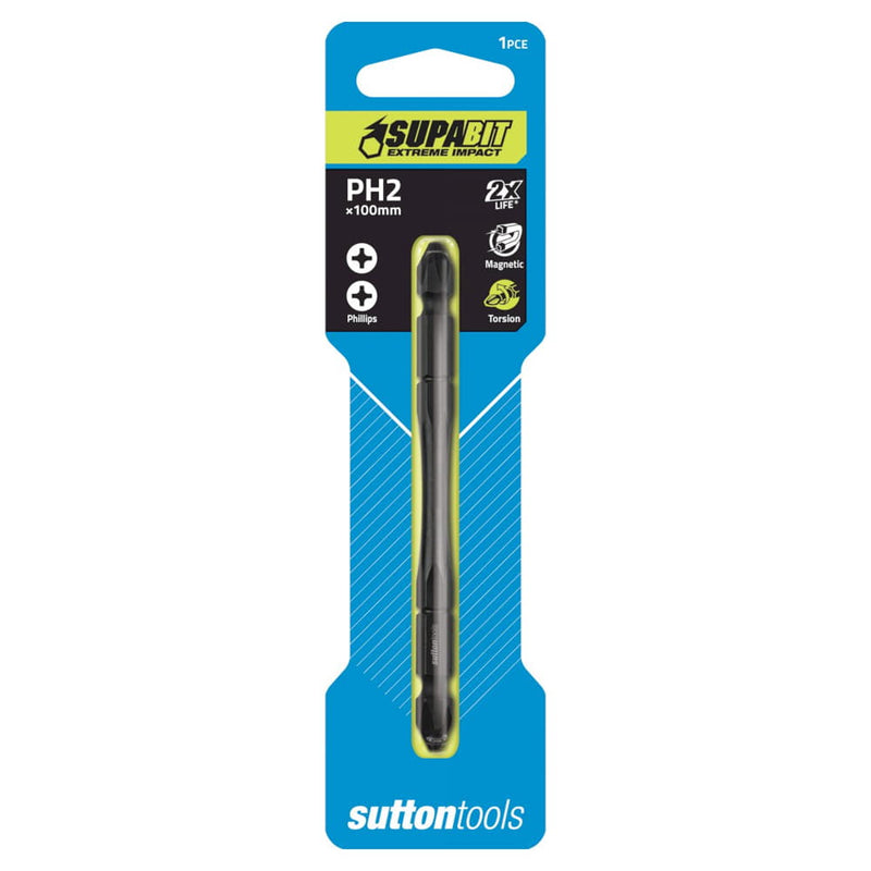 Driver Bit Impact PH2x100mm D/E Card Sutton