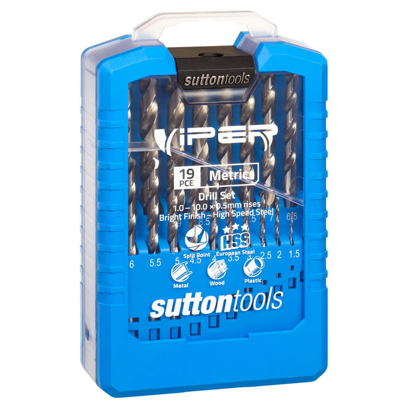 Drill Set 19pce Viper HSS Metric