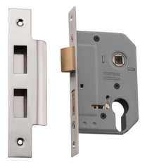 Mortice Lock Euro Polished Nickel CTC47.5mm Backset 46mm
