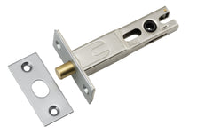 Privacy Bolt Round Bolt Brushed Chrome Backset 70mm