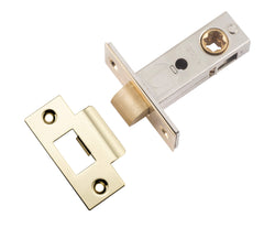 Tube Latch Split Cam 'T' Striker Polished Brass Backset 45mm