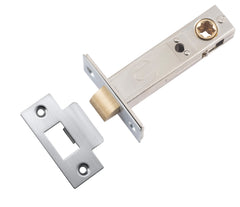 Tube Latch Split Cam 'T' Striker Brushed Chrome Backset 70mm