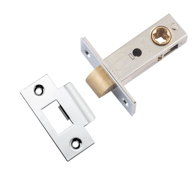 Tube Latch Split Cam Hard Sprung 'T' Striker Polished Chrome Backset 45mm