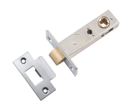 Tube Latch Split Cam Hard Sprung 'T' Striker Brushed Chrome Backset 60mm