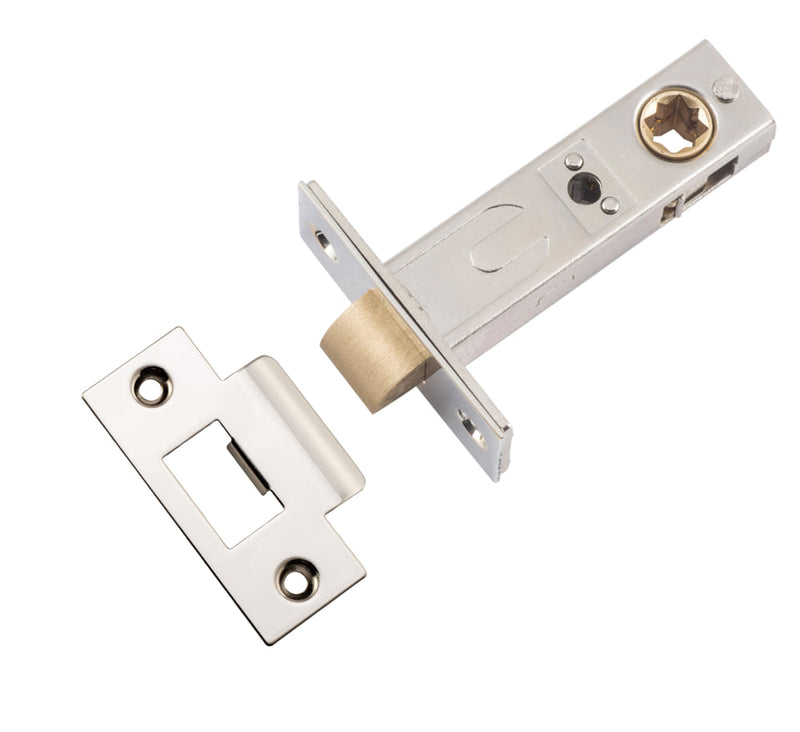 Tube Latch Split Cam Hard Sprung 'T' Striker Polished Nickel Backset 60mm