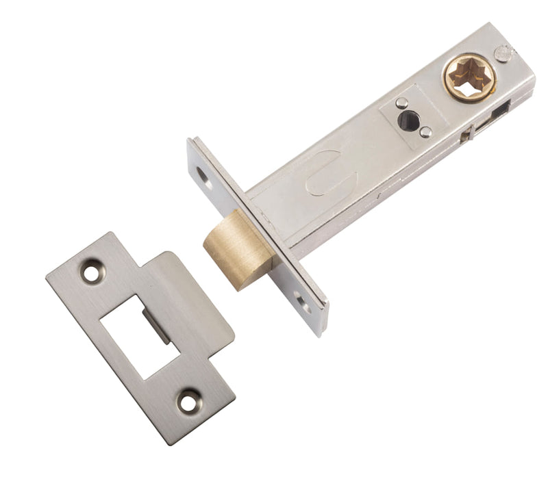 Tube Latch Split Cam Hard Sprung 'T' Striker Satin Nickel Backset 70mm