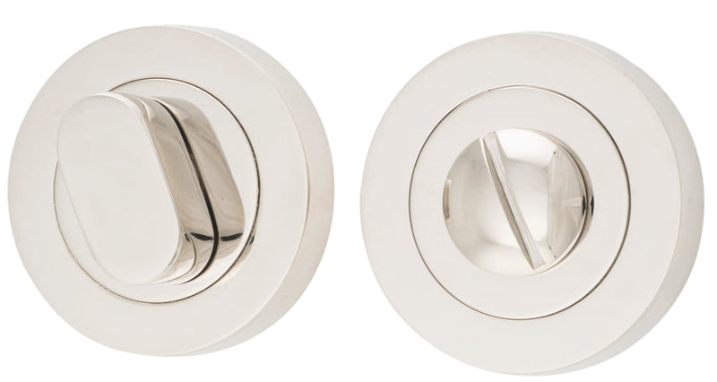 Privacy Turn Oval Concealed Fix Round Polished Nickel D52xP23mm