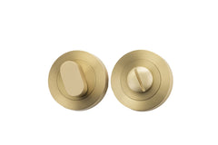 Privacy Turn Oval Concealed Fix Round Brushed Gold PVD D52xP23mm